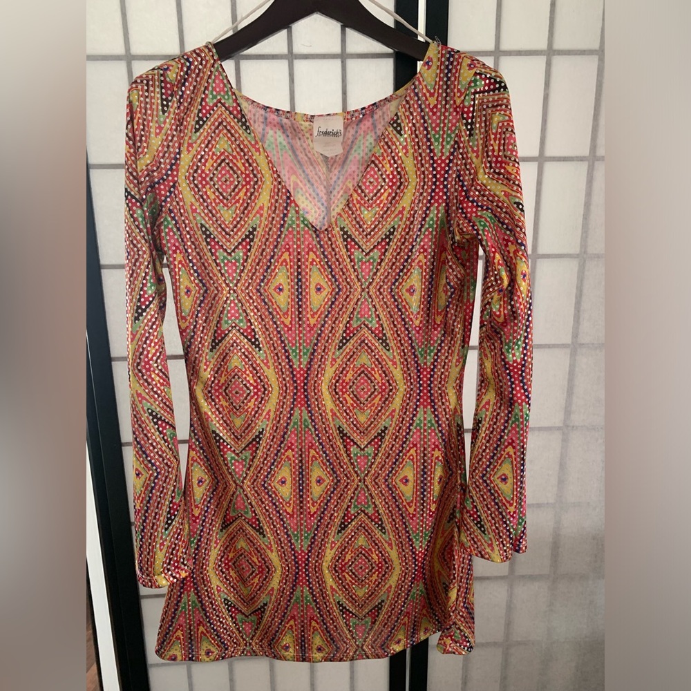 Frederick's of Hollywood Multicolor Geometric Tunic
